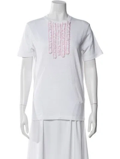 Pre-owned Dsquared2 Crew Neck Short Sleeve T-shirt In White