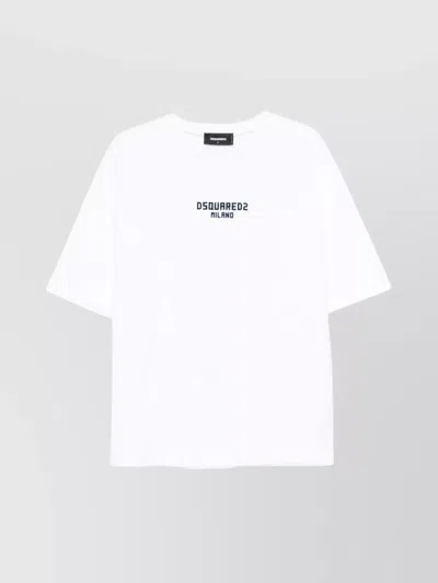 DSQUARED2 CREW NECK SHORT SLEEVES STRAIGHT HEM