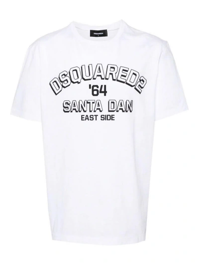 Dsquared2 Logo-embossed Cotton T-shirt In White