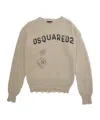 Dsquared2 Crew Neck Sweater In Beige