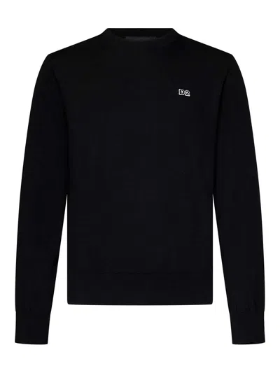 DSQUARED2 SUÉTER CUELLO REDONDO - NEGRO