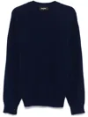 Dsquared2 Man Sweater Navy Size L Alpaca Wool In Blau