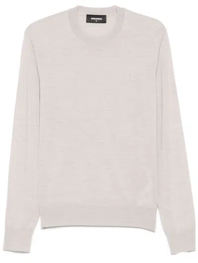 Dsquared2 Crew-neck Sweater In Neutrals