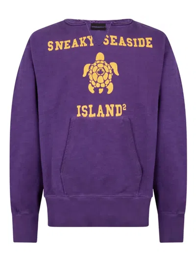 Dsquared2 Crew-neck Sweater In Purple
