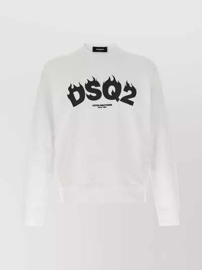 DSQUARED2 CREW NECK SWEATER RIBBED CUFFS