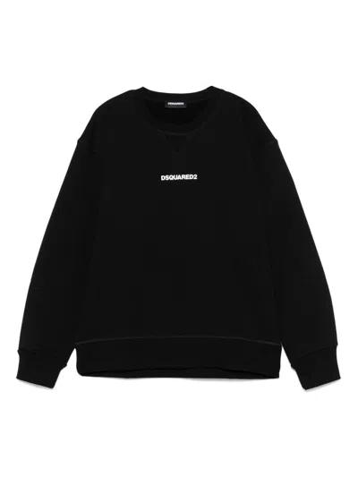 Dsquared2 Kids' Crew Neck Sweatshirt In Black