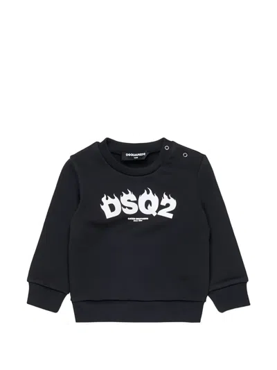 Dsquared2 Babies' Crew-neck Sweatshirt In Black