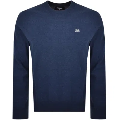DSQUARED2 DSQUARED2 CREW NECK SWEATSHIRT NAVY
