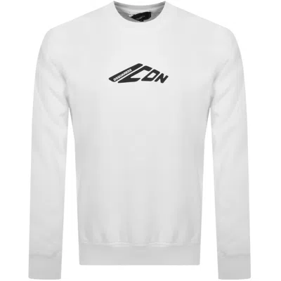 DSQUARED2 DSQUARED2 CREW NECK SWEATSHIRT WHITE