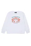 Dsquared2 Felpa Girocollo Con Grafica Cowboy Pizza In White