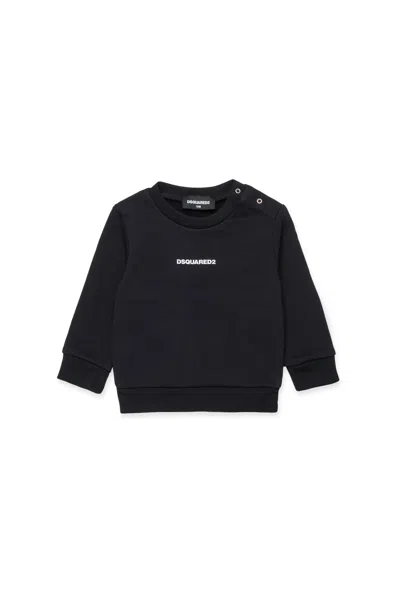 Dsquared2 Babies' Crew-neck Sweatshirt With  Logo In Black