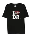Dsquared2 Vaquera Loves D2 T-shirt In Black