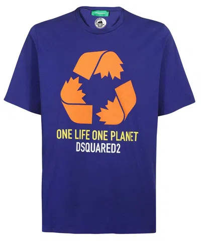 Dsquared2 Crew-neck T-shirt In Blue