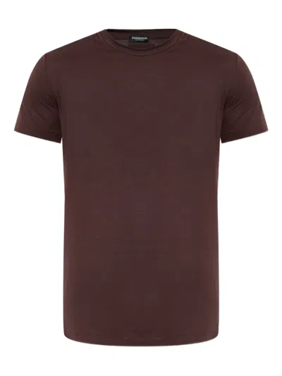 Dsquared2 Crew-neck T-shirt In Brown