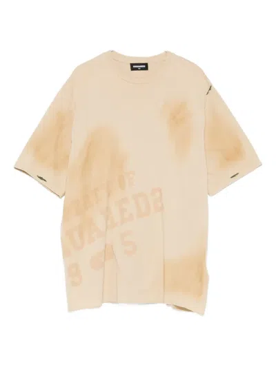 Dsquared2 Crew-neck T-shirt In Brown