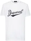 Dsquared2 White T-shirt With Logo Print On The Front In Cotton Man