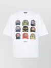Dsquared2 Men White T-shirt With Front Print And Back Logo In Cotton Man In White