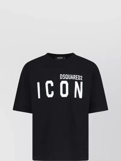 Dsquared2 Crew Neck T-shirt Short Sleeves In Black