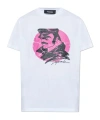 Dsquared2 Circular-print Crew-neck T-shirt In White