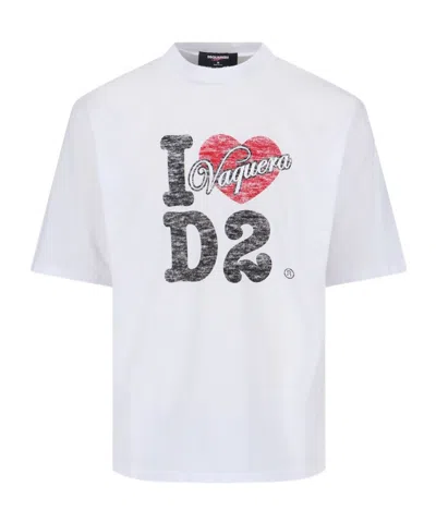 DSQUARED2 DSQUARED2 X VAQUERA DESTROYED LOOSE FIT T-SHIRT