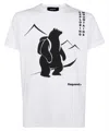 Dsquared2 Exploring Mountains Cotton T-shirt In White