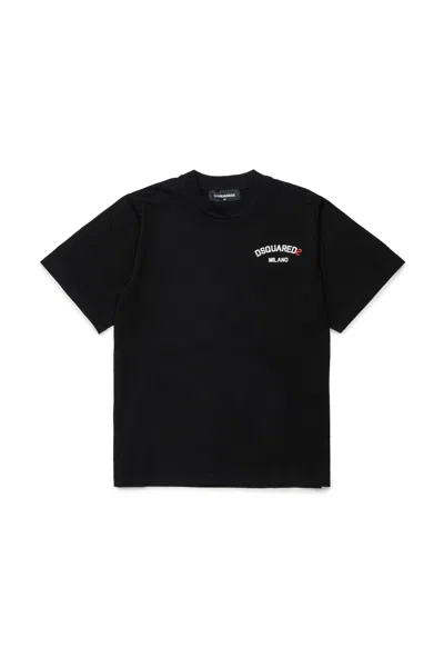 Dsquared2 Crew-neck T-shirt With Logo In Black