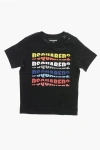 Dsquared2 Crew Neck T-shirt With Multicolor Logo Print