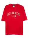 Dsquared2 Crew Neck T-shirt With Print In Red