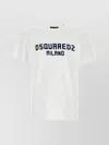 Dsquared2 White Crewneck T-shirt With Logo Lettering On The Front In White