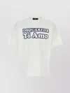 Dsquared2 Crew Neck T-shirt With Short Sleeves And Straight Hem In White