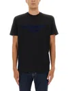 Dsquared2 Crew Neck T-shirt With Subtle Logo Print In Black