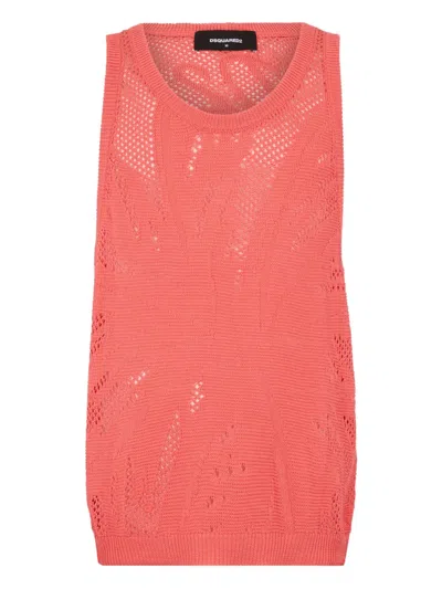 Dsquared2 Crew-neck Tank Top In Red