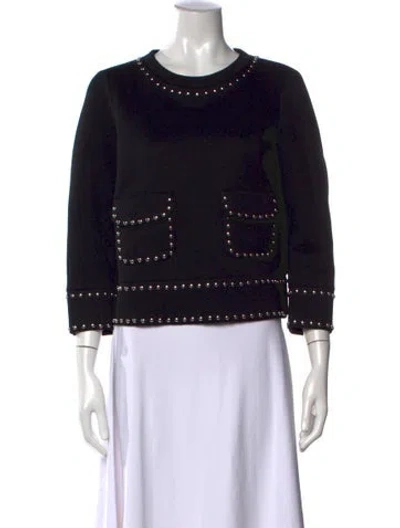 Pre-owned Dsquared2 Crew Neck Three-quarter Sleeve Top In Black