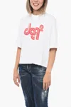 Dsquared2 Woman T-shirt White Size L Cotton In White