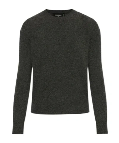 Dsquared2 Crew-neck Wool Jumper In Black