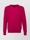 Dsquared2 Logo-plaque Fine-knit Jumper In Pink