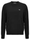 Dsquared2 Classic Black Crew-neck Sweater With Ribbed Cuffs In Black
