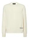 Dsquared2 Logo-print Knitted Jumper In Blanco