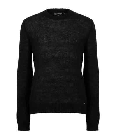 Dsquared2 Crew-neck Knit Sweater In Black