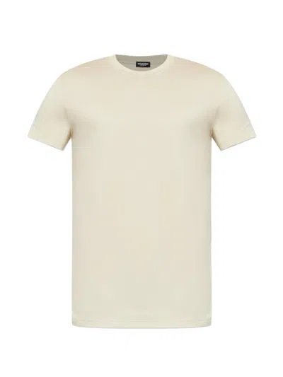 Dsquared2 Crewneck Logo-patch T-shirt In Neutral