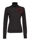 Dsquared2 Woman Turtleneck Black Size L Virgin Wool In Negro