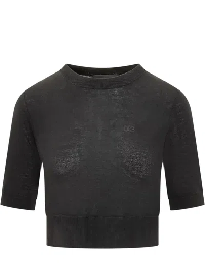 Dsquared2 Crewneck Pullover In Black