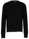 Dsquared2 Destroyed Sweaters And Cardigans Black In Black