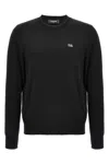 Dsquared2 Classic Black Crew-neck Sweater With Ribbed Cuffs
