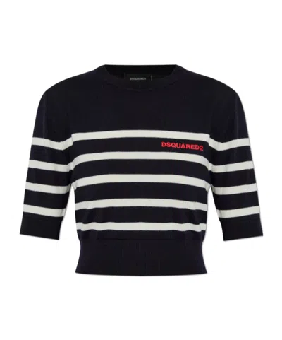 Dsquared2 Crewneck Sweater In Black