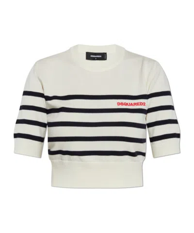 Dsquared2 Crewneck Sweater In White