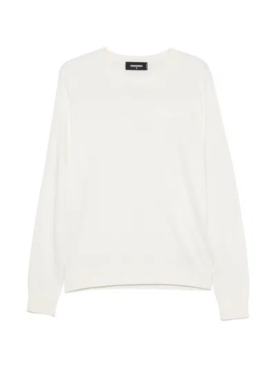 Dsquared2 Crew-neck Sweater In White