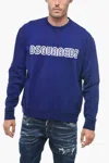 Dsquared2 Crewneck Sweater With Outline Logo In Blue