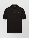 Dsquared2 Black Polo Shirt With Classic Collar And Logo Lettering On The Front In Cotton Man