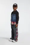 Dsquared2 Crewneck Sweatshirt With Denim Bust In Blue